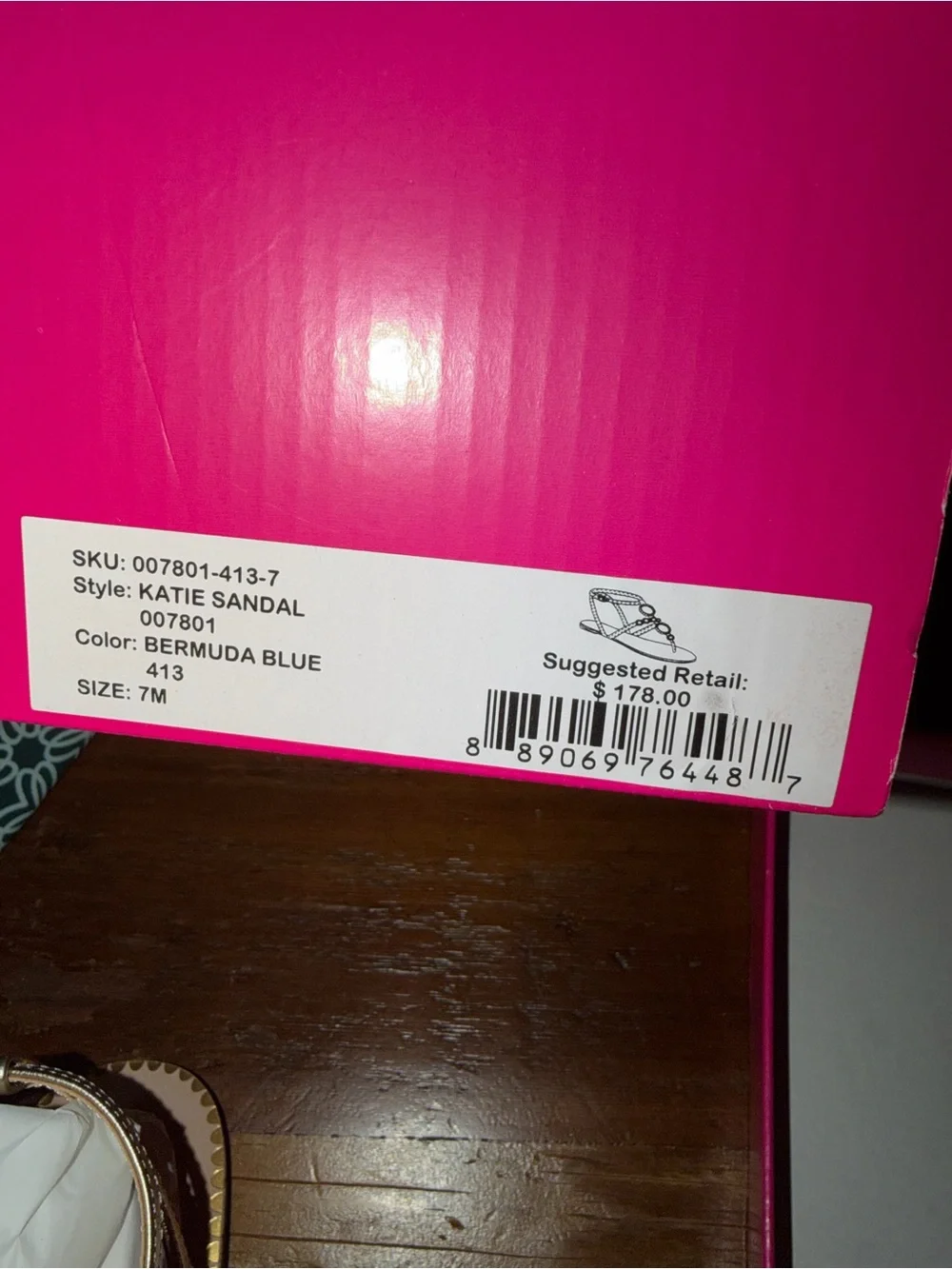 Lilly Pulitzer Katie Jeweled Sandals Bermuda Blue Size 7 NIB